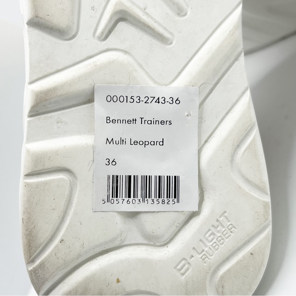 Hush Bennett Trainers Pony Hair Leopard Print Pink& White Size 36 UK 3 - Picture 8 of 9